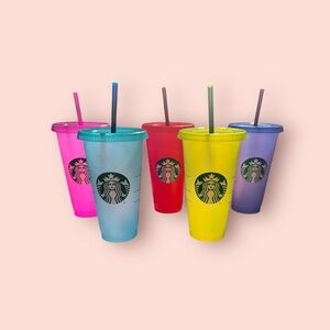 Set of 5 Starbucks Cold Cup Tumblers